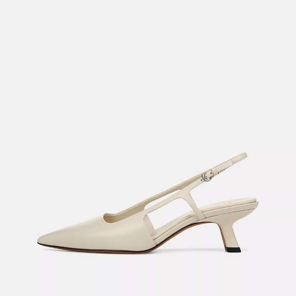 *NWT* Vince Bianca Slingback Leather Heels - Ivory - 7.5 - Picture 2 of 5